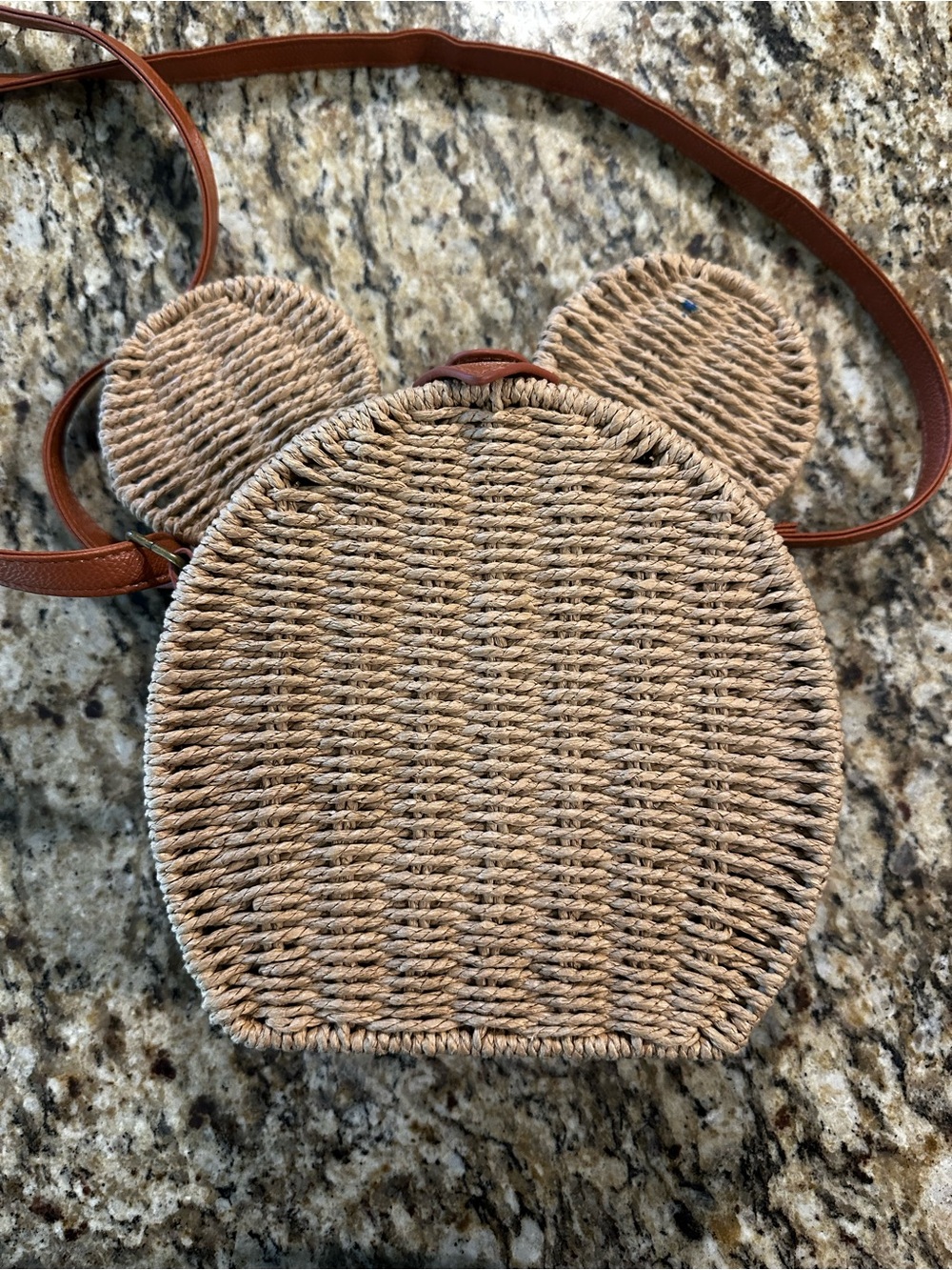 Disney Mickey/Minnie Woven Rattan adjustable strap bag